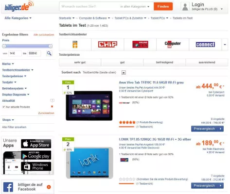 billiger.de launcht neues Beratungsangebot "Testsieger" Bild: billiger.de launcht neues Beratungsangebot "Testsieger"