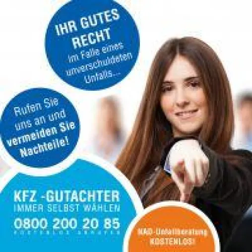 Ihr gutes Recht! Bei unverschuldetem Verkehrsunfall - Kfz Gutachter selbst wählen Bild: Ihr gutes Recht! Bei unverschuldetem Verkehrsunfall - Kfz Gutachter selbst wählen