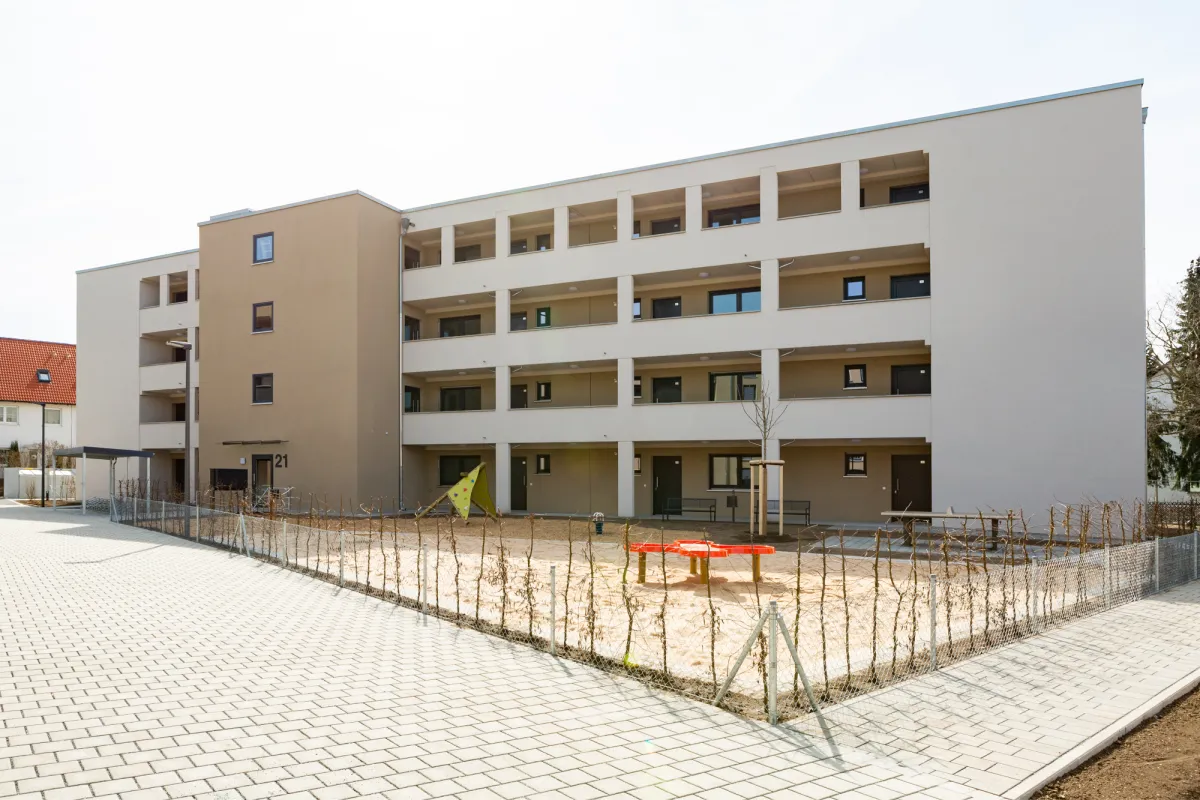 Das Grundstück der neuen Wohnanlage im Nürnberger Stadtbezirk Maiach. (© Anna Seibel)