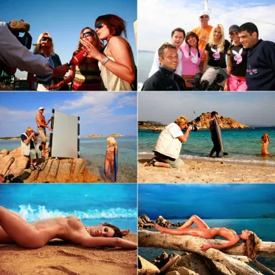 Bild: Master Yachting Kunstkalender "Aqua 2008" -  Sinnliche Körper und spritzendes Wasser