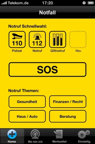 Bild: Neu: Notfall App von Gelbe Seiten hilft in jeder Lebenslage