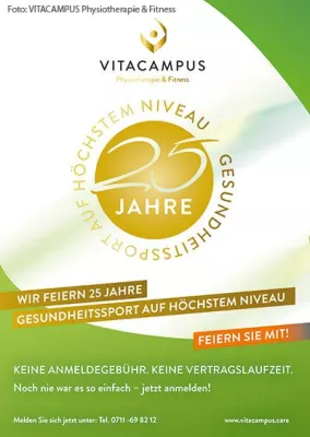 Das VITACAMPUS Physiotherapie & Fitness wird 25 Jahre alt... Bild: Das VITACAMPUS Physiotherapie & Fitness wird 25 Jahre alt...