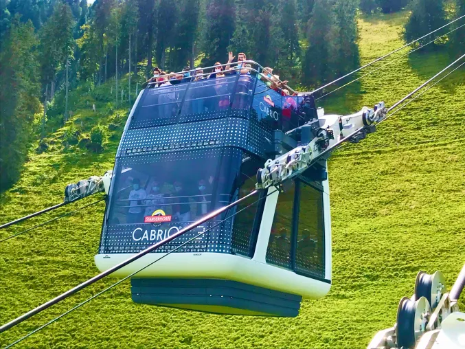 Zentralschweiz Abenteuer: Mit CabriO-Luftseilbahn aufs Stanserhorn! Bild: Zentralschweiz Abenteuer: Mit CabriO-Luftseilbahn aufs Stanserhorn!