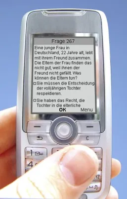 Bild: Kostenloser Einbürgerungstest auf dem Handy