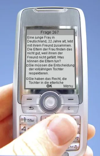Bild: Kostenloser Einbürgerungstest auf dem Handy