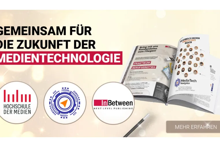 InBetween unterstützt das Projekt "MediaTech Navigator" der Hochschule der Medien Bild: InBetween unterstützt das Projekt "MediaTech Navigator" der Hochschule der Medien