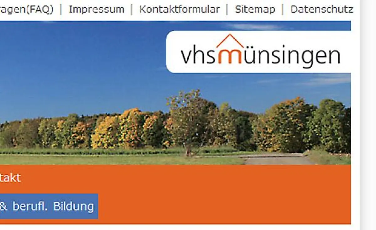 VHS Münsingen TYPO3 Website