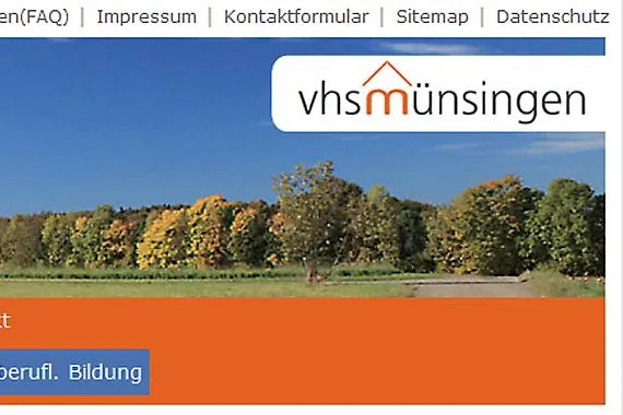 VHS Münsingen setzt auf TYPO3 Bild: VHS Münsingen setzt auf TYPO3