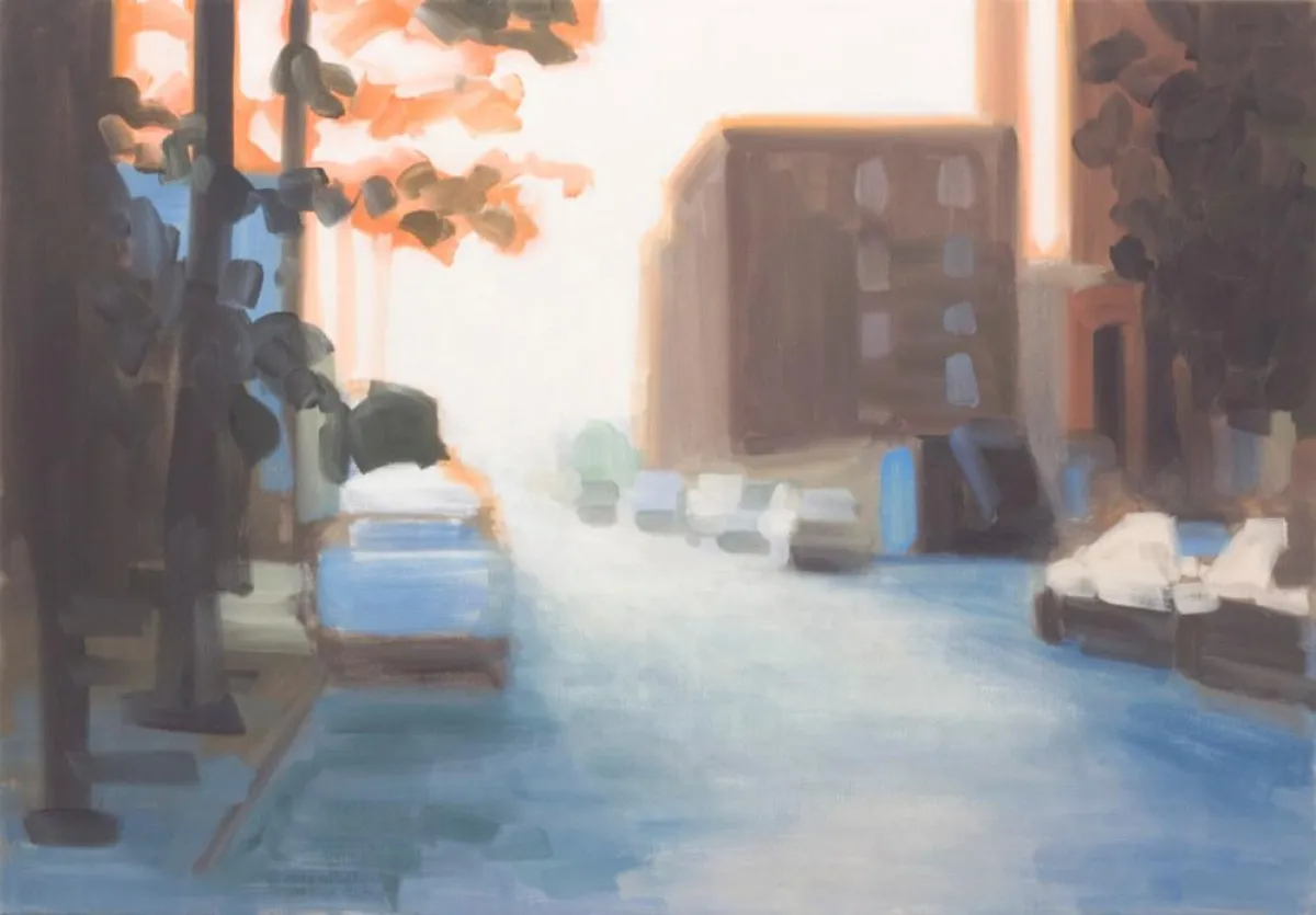 Moritz Hasse, New York, Brooklyn North, 10th Street, 2008, Öl auf Leinwand, 70 x 100 cm