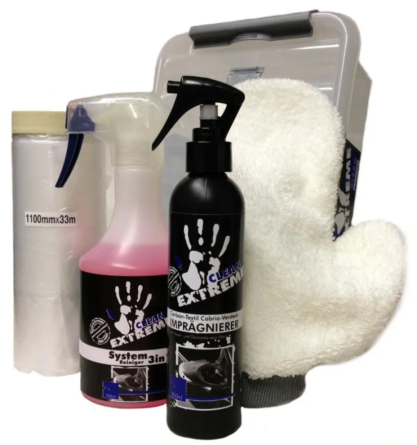 Set: CLEANEXTREME Carbon-Textil Cabrio-Verdeck IMPRÄGNIERER