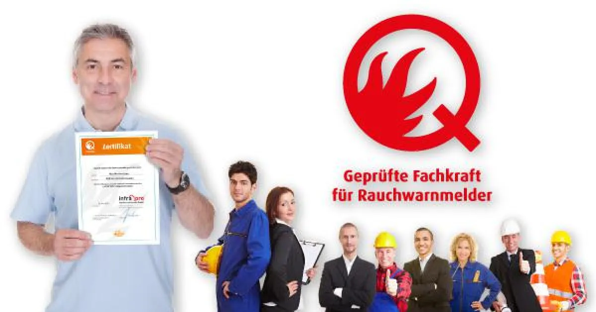 Q-geprüfte Fachkraft für Rauchwarnmelder mit Zertifikat