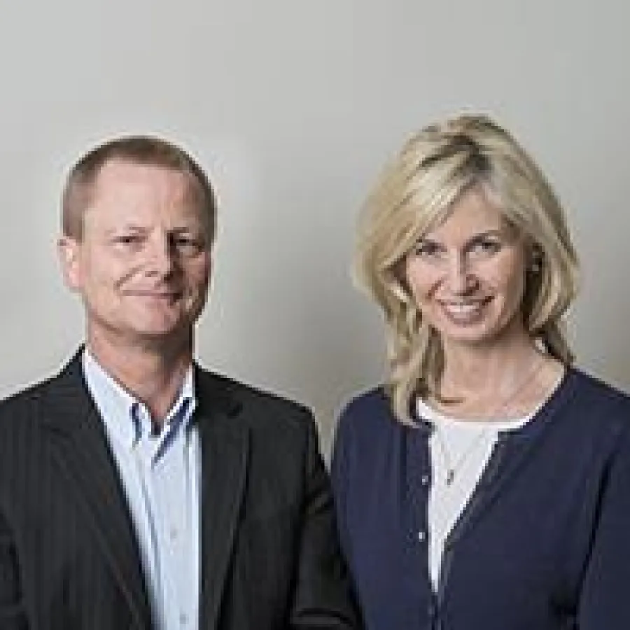 T. Lemke, Geschäftsführer Peix Healthcare Communication / A. Stueber, Geschäftsführerin Topaz GmbH