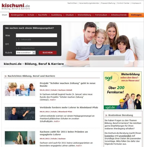 Bild: Neues Design zum 5-jährigen Jubiläum von kischuni.de