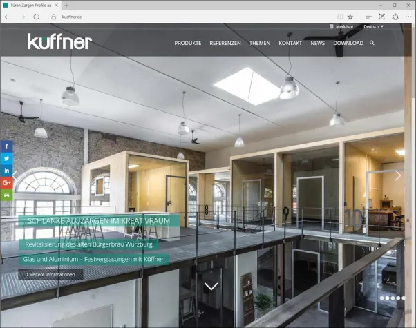 Bild: Neue Küffner Website – lösungsorientierte Planungshilfe. Aktuelle Fachinformationen rund um die Tür und Zarge