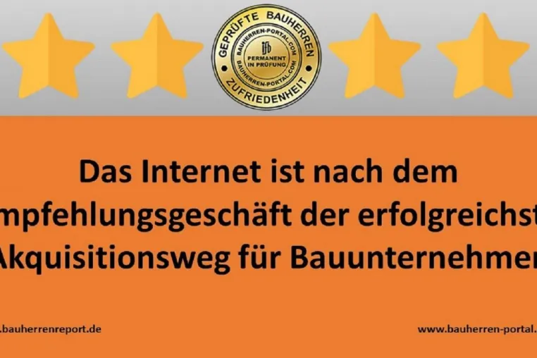 Bild: Internetportal mit exklusiver Alleinstellung für Bauunternehmen aus dem Hausneubau