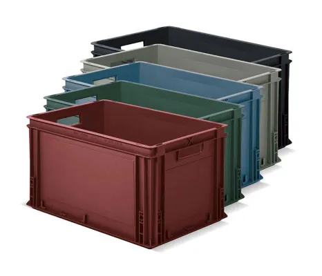 Aus alt macht man neu: Die Kästen aus Recyclingkunststoff von Fami Storage Systems Bild: Aus alt macht man neu: Die Kästen aus Recyclingkunststoff von Fami Storage Systems