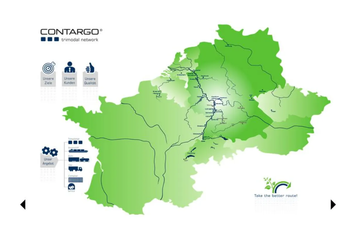Contargo nutzt bei der Messe erstmals diese interaktive Präsentation (Foto: Contargo)