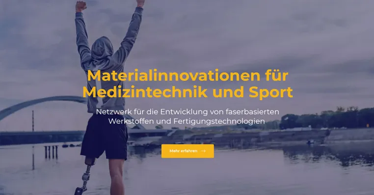 Bild: Neue Website: Materialinnovationen für Medizintechnik und Sport
