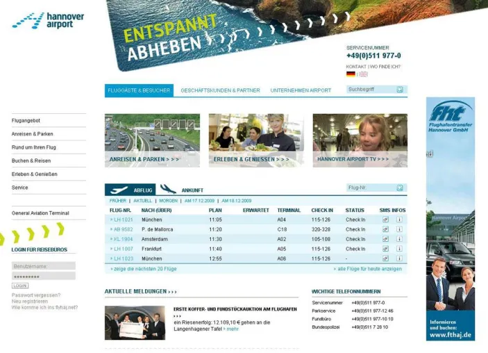 Relaunch Hannover Airport Bild: Relaunch Hannover Airport