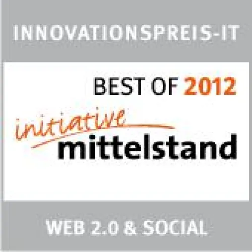 Social Media Newsroom von CRIMEX mit dem Prädikat „Best of 2012“ vom Innovationspreis-IT ausgezeichnet Bild: Social Media Newsroom von CRIMEX mit dem Prädikat „Best of 2012“ vom Innovationspreis-IT ausgezeichnet
