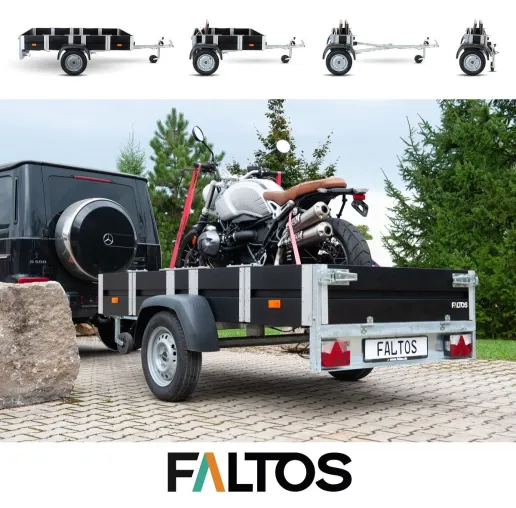 Bild: Passt in jede Garage: FALTOS - der clever faltbare PKW-Anhänger
