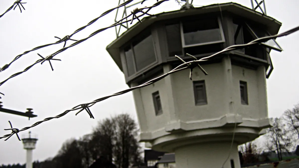 Beobachtungstürme im geteilten Dorf Mödlareuth (bei Hof)