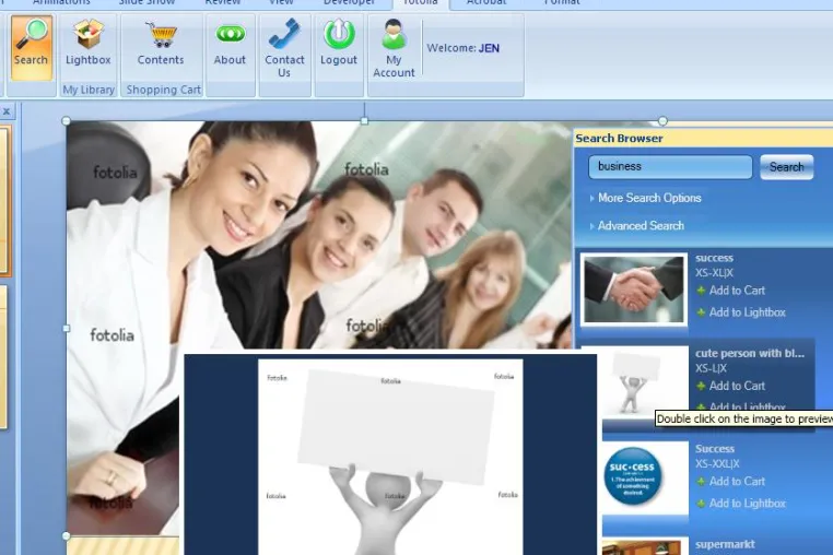 Kreative Freiheit mit dem neuen Fotolia Add-in für Microsoft Office 2007 Bild: Kreative Freiheit mit dem neuen Fotolia Add-in für Microsoft Office 2007