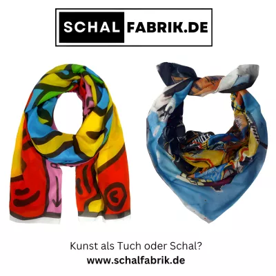 Bild: Kunst als Schal oder Tuch? Schalfabrik. de druckt Gemälde, Grafiken und Fotos auf Textil
