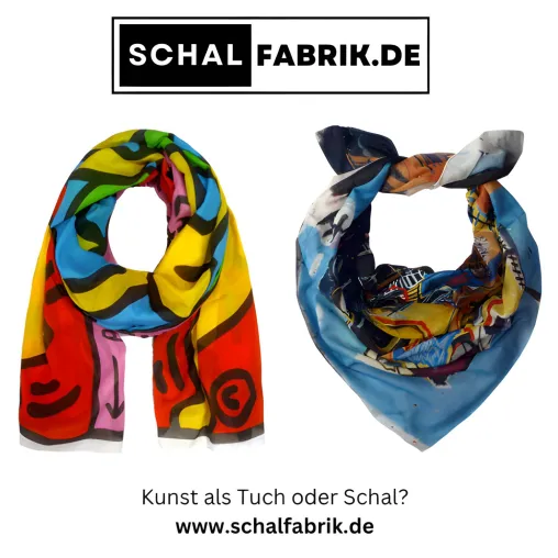 Bild: Kunst als Schal oder Tuch? Schalfabrik. de druckt Gemälde, Grafiken und Fotos auf Textil
