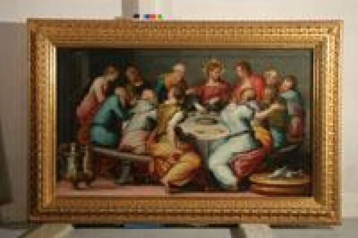 Ein Gemälde aus dem 16. Jahrhundert von Giorgio Vasari: Den Rahmen vergoldete das französische Atelier Sébastien David.