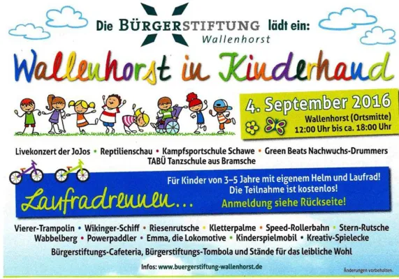 Bild: 14. Kinder- und Familienfest Bürgerstiftung Wallenhorst