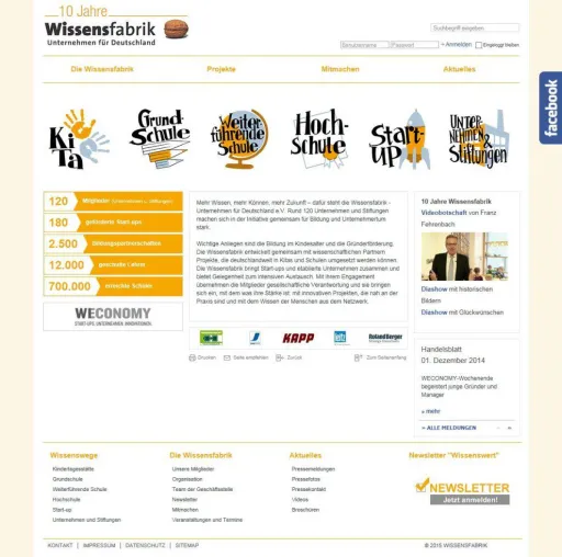 Bild: Zum zehnjährigen Bestehen: Relaunch für Internet-Portal der Wissensfabrik