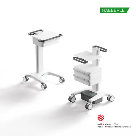Bild: HAEBERLE präsentiert innovative und prämierte Gerätewagen auf der MEDICA 2024