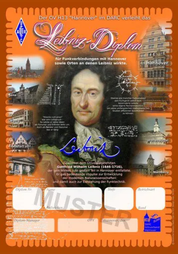 Funkamateure ehren Hannovers Universalgelehrten Leibniz Bild: Funkamateure ehren Hannovers Universalgelehrten Leibniz