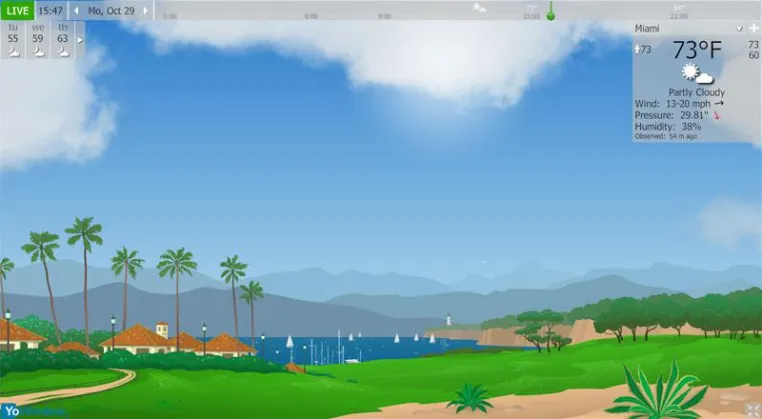 Bild: YoWindow – Bringt das Wetter auf Ihren Desktop