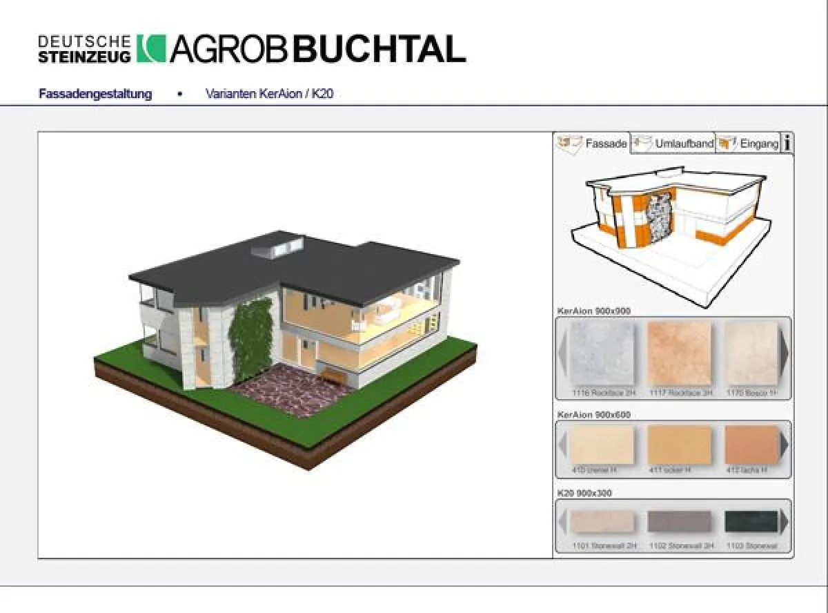 Verschiedene Fassadenelemente in 3D an der eigenen Immobilie in Echtzeit auswählen und ansehen? Kein Problem mit dem von CADCON entwickelten Fassaden-Konfigurator!