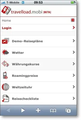 Bild: Papierloses Reisen - travelload macht das Mobiltelefon zur Reisemappe