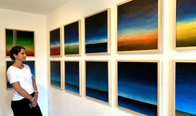 Bild: HORIZONT im QUADRAT – Ausstellung des Künstlers Theo Hues in Bad Nauheim