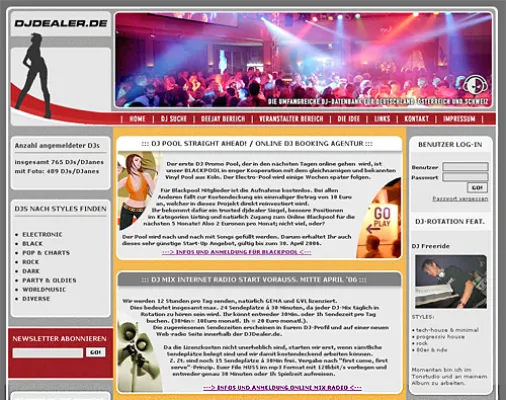 Bild: DJDEALER.DE vereint DJ Vermittlung, MP3 Bemusterung und Webradio