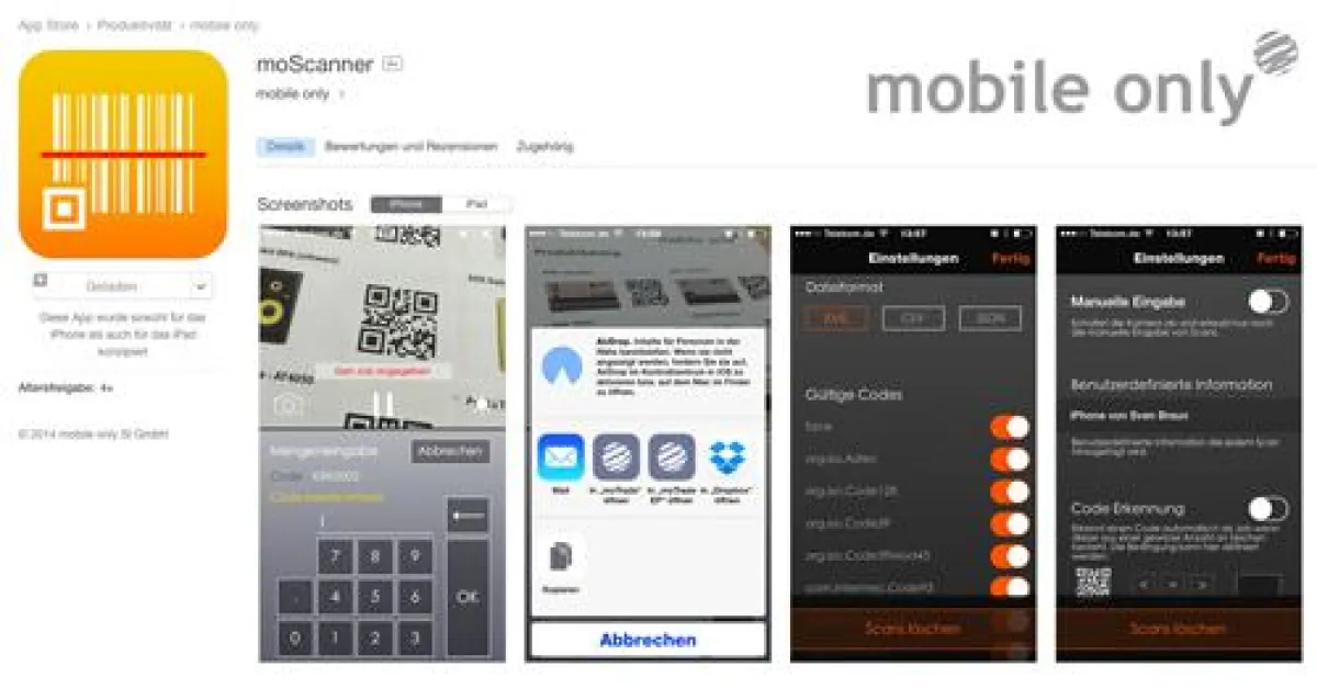 moScanner im Apple iTunes App Store