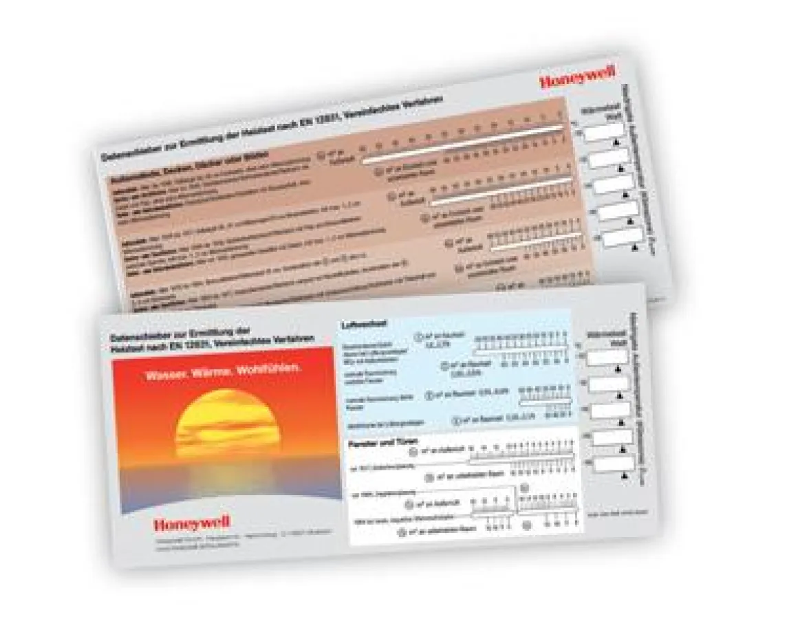 Mit dem Heizlast-Datenschieber von Honeywell kann man auf einfache Weise die Heizlast von Räumen ermitteln.