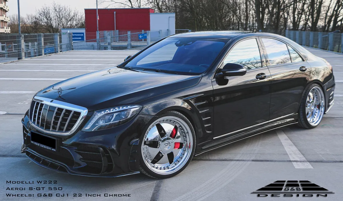 G&B Design S-GT550 mit 22 Zoll CJ1 Chrome - Frontansicht