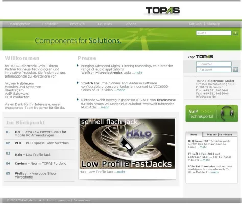 TOPAS erweitert Onlineservice für Kunden Bild: TOPAS erweitert Onlineservice für Kunden