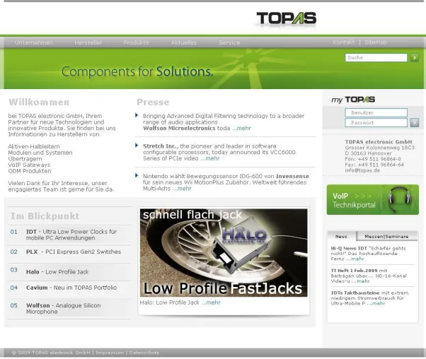 TOPAS erweitert Onlineservice für Kunden Bild: TOPAS erweitert Onlineservice für Kunden