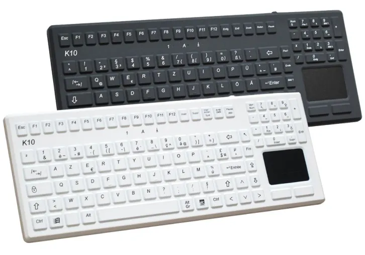 Tastatur- und Mausfunktion in komplett dichter Elastomer-Hülle vereint Bild: Tastatur- und Mausfunktion in komplett dichter Elastomer-Hülle vereint