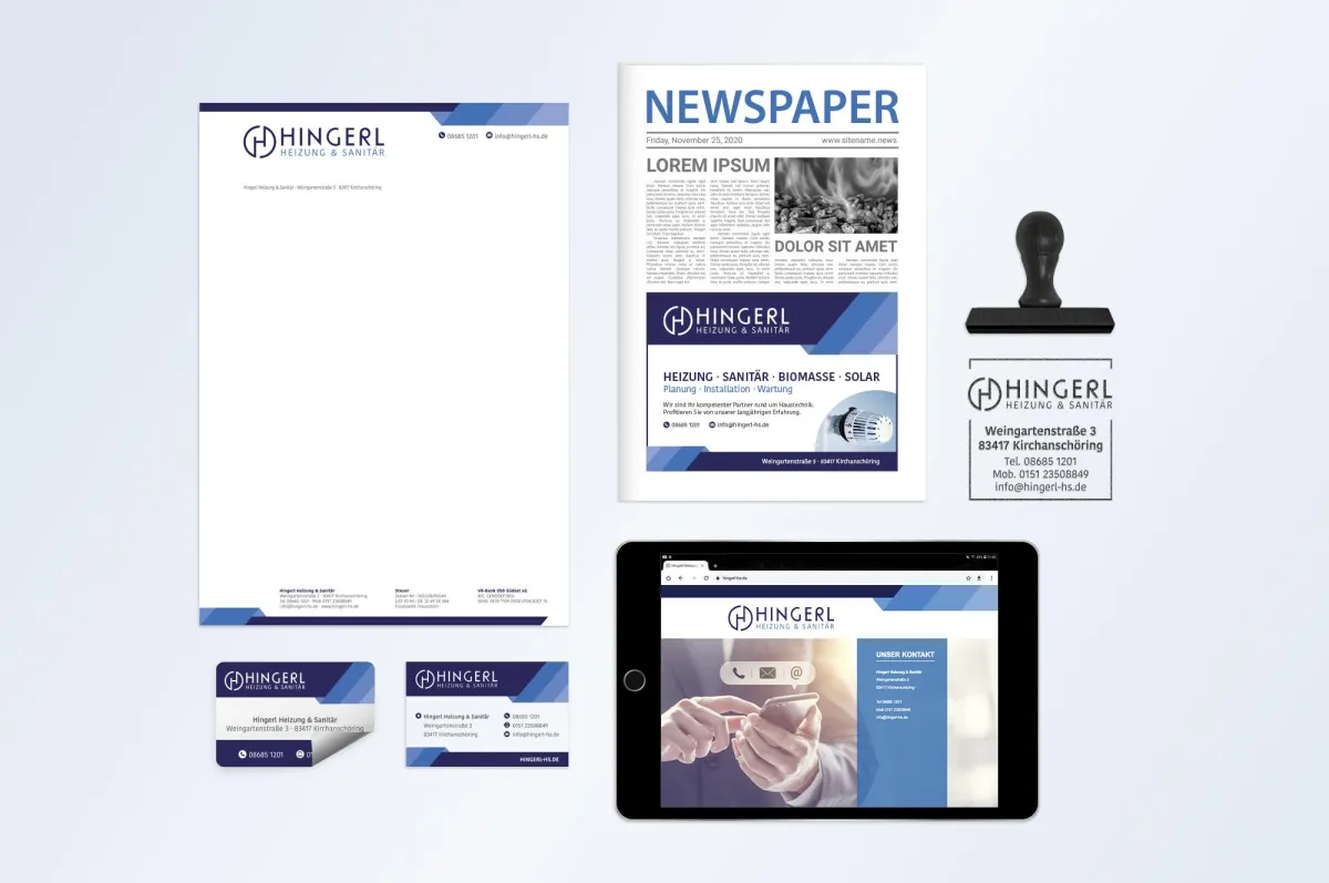 Firmenausstattung Hingerl Heizung & Sanitär
