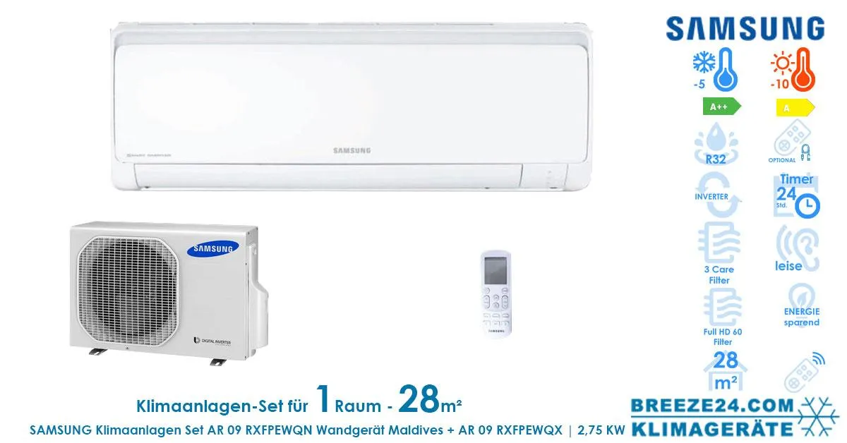 ? KLIMAANLAGEN - SET VON SAMSUNG FÜR 1 ZIMMER MIT BIS ZU 28 M²