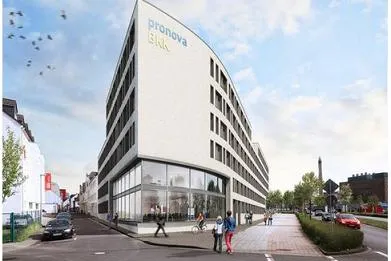 Bild: 2016 drehen sich in Leverkusen die Kräne für gleich zwei Büro-Großbauprojekte