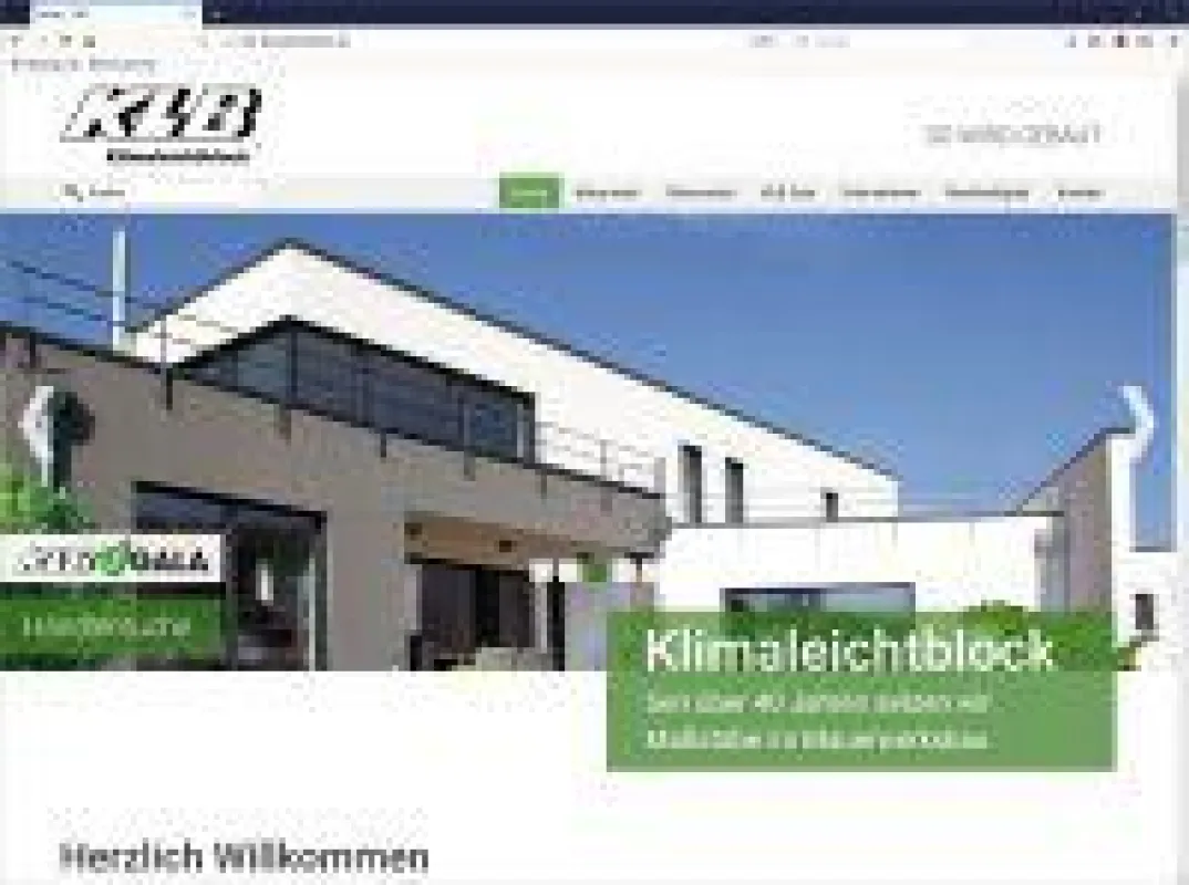 Klare Linien und aussagekräftige Bilder: Der überarbeitete Web-Auftritt von KLB Klimaleichtblock zeigt sich mit frischem Design.