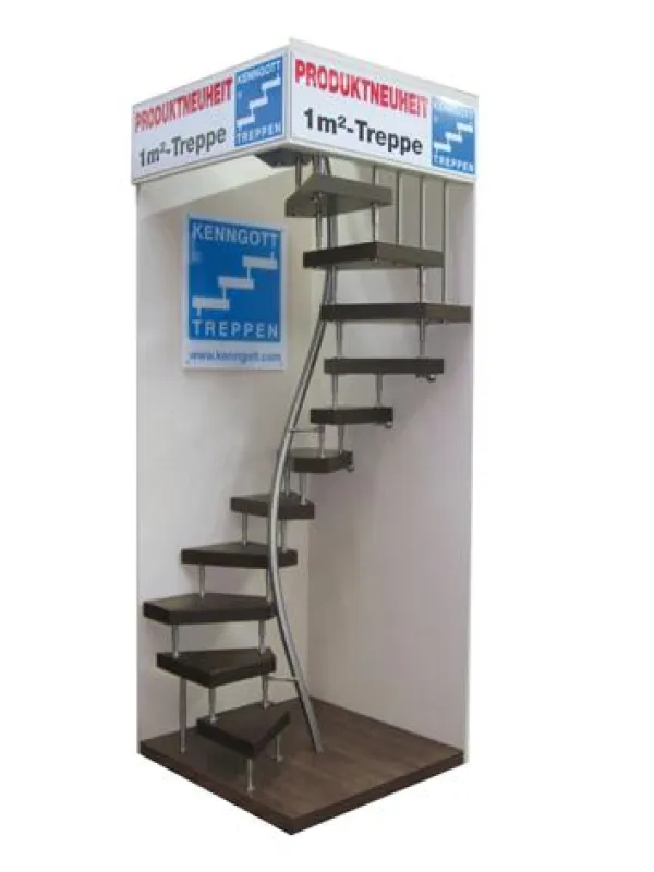 Braucht nur wenig Platz: Die 1qm-Treppe